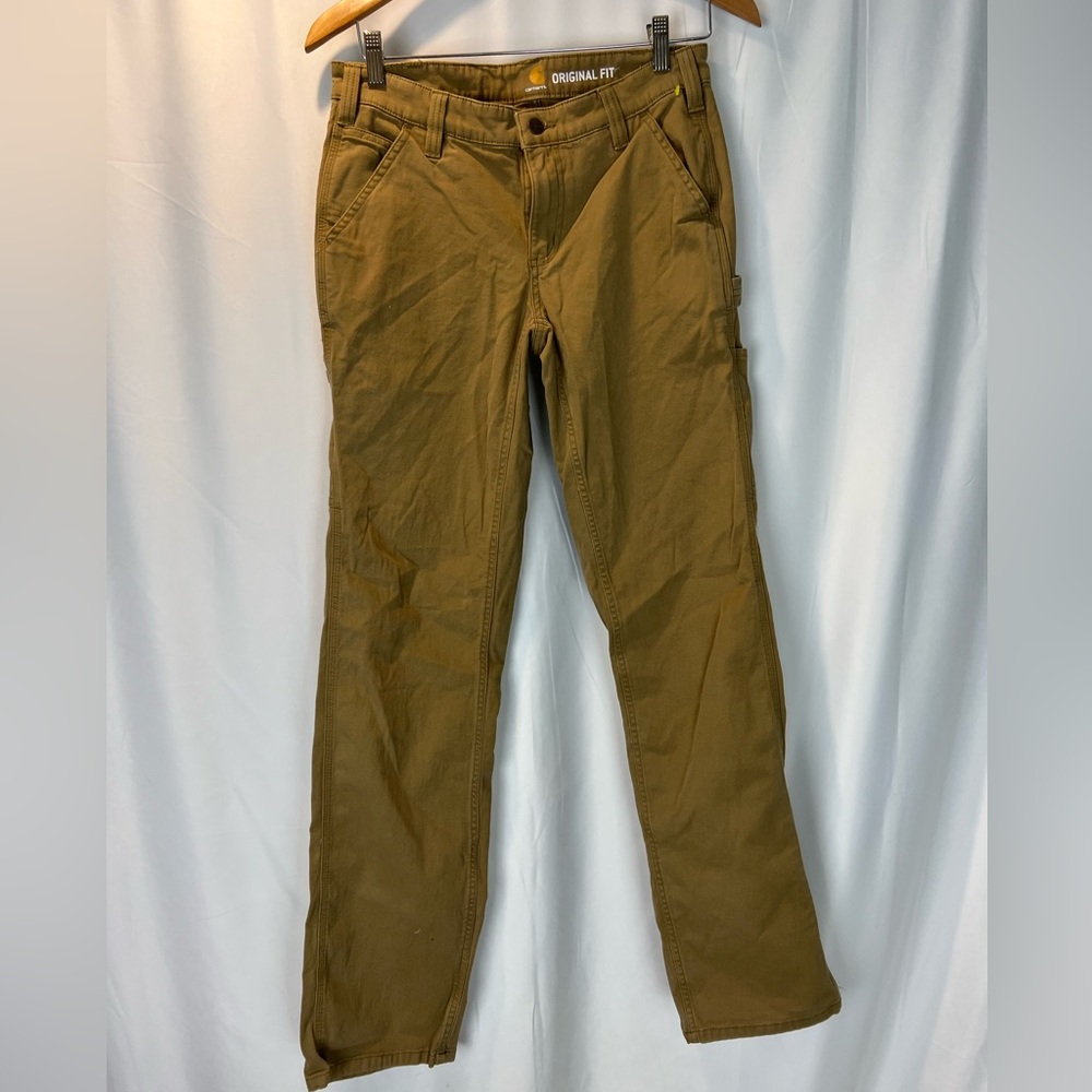 Women's Carhartt Original Fit Canvas Work Pant Sz 4 Tall